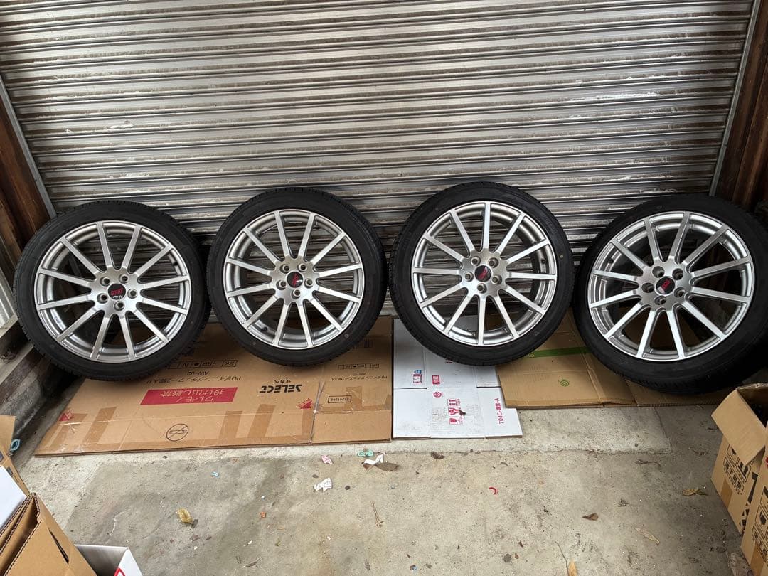 【美品】スバル STI オプション 純正 ホイール 4本 18インチタイヤセット