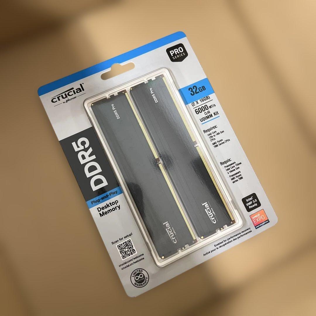 281 Crucial PROデスクトップ用メモリ 32GB DDR5-6000