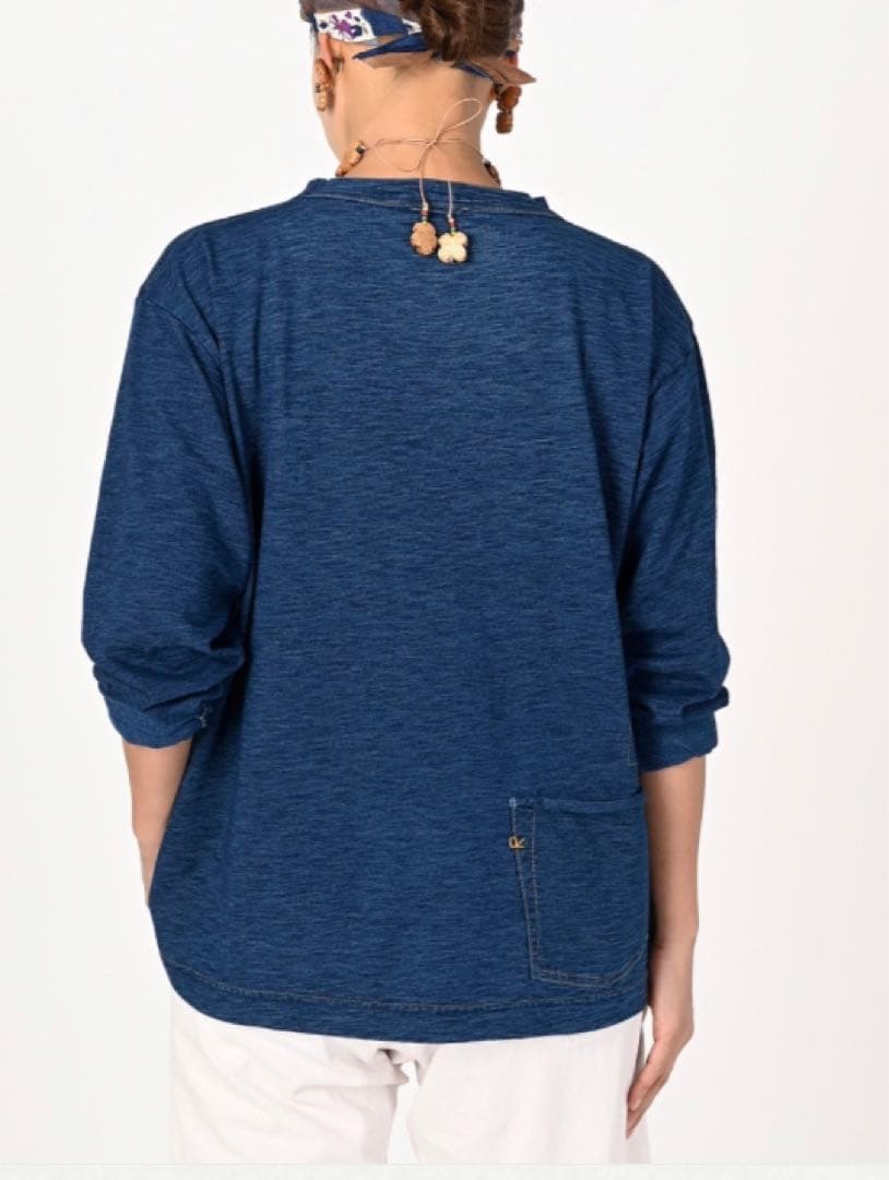 お値下げ　超美品　45rpm藍染めオーシャンTシャツ　L