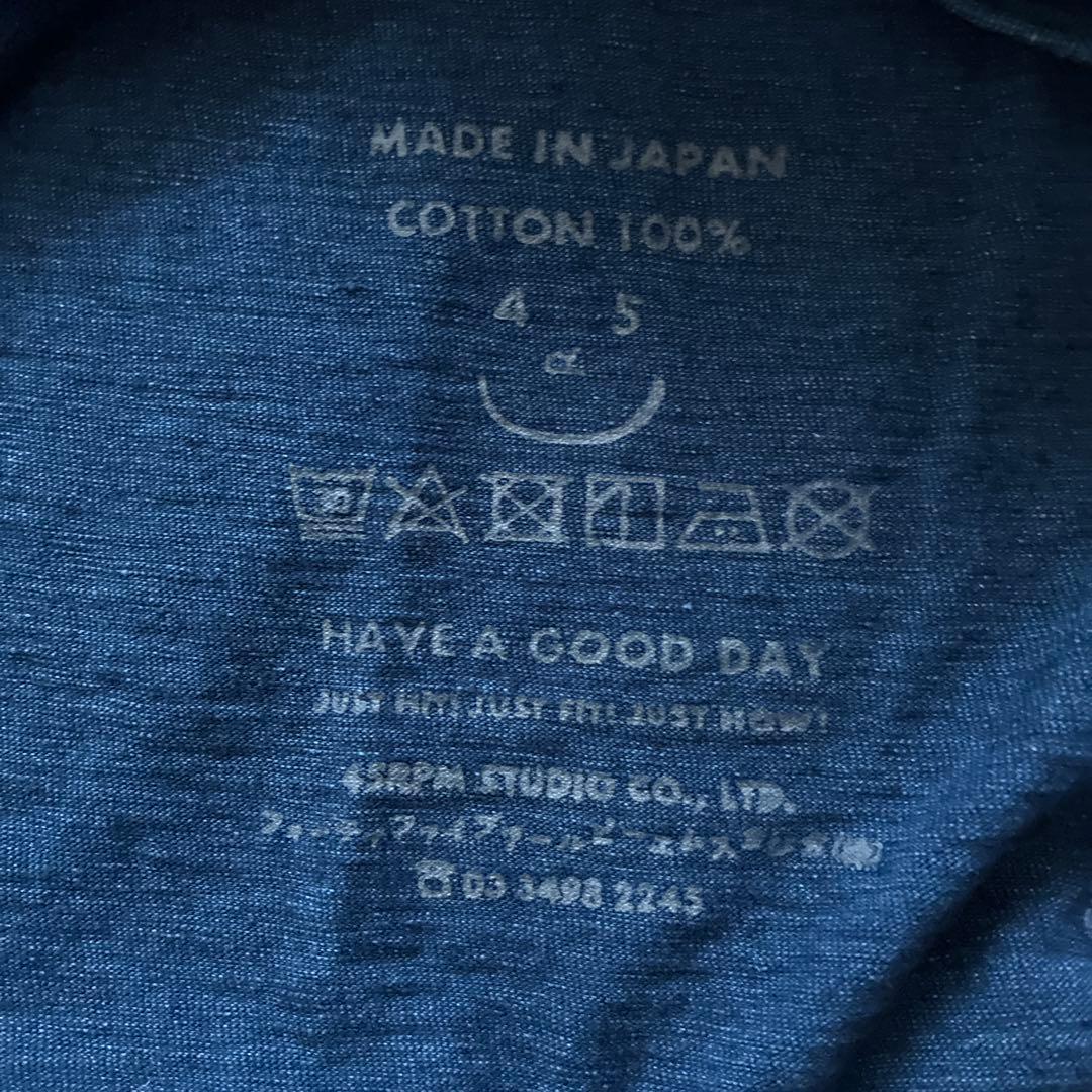 お値下げ　超美品　45rpm藍染めオーシャンTシャツ　L