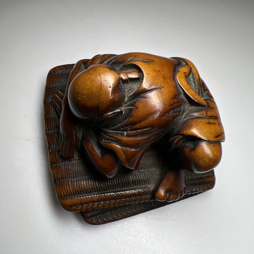 専用　時代　木彫人物根付　22g 東Y7-1105☆1Fトニサ