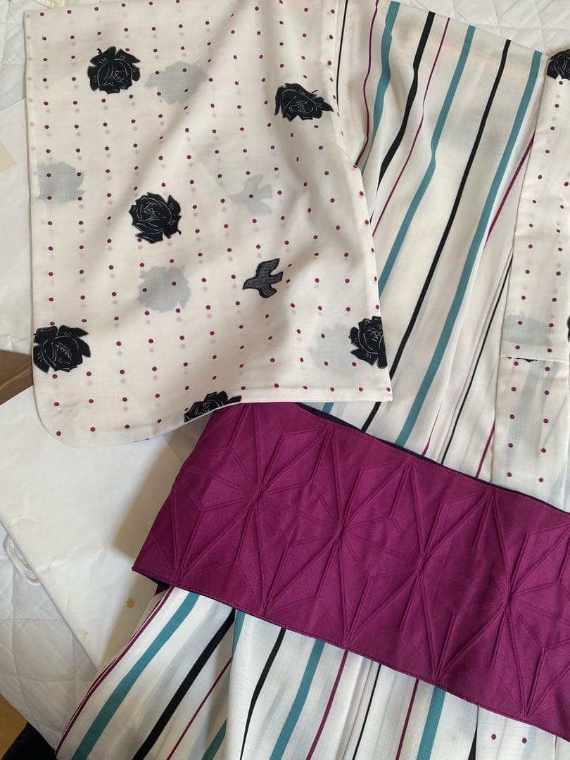 撫松庵　浴衣&帯セット　雑誌掲載　美品！