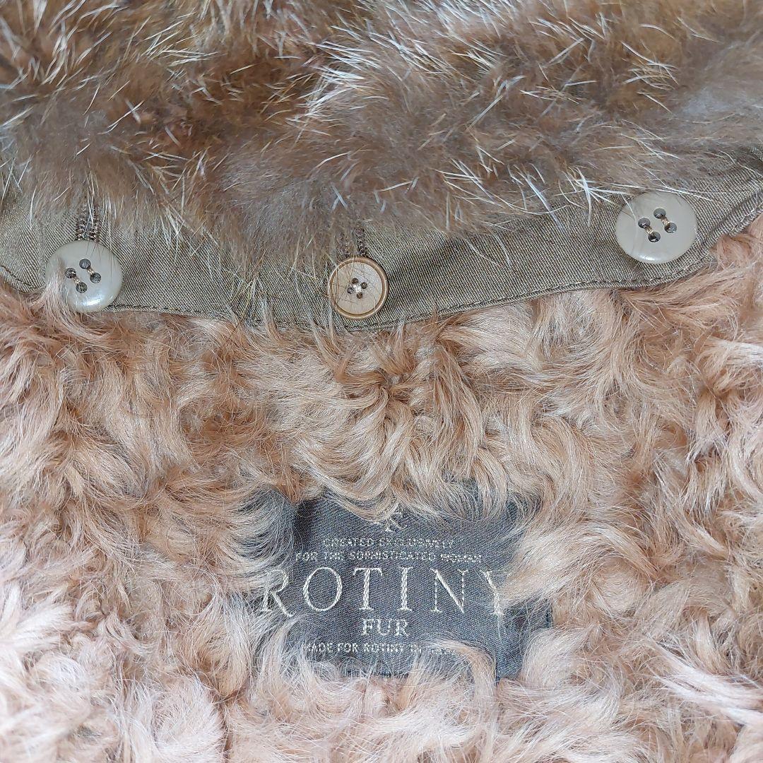 スイス製✨ROTINY 豪華ラムファーライナー ボリュームファー襟 ロングコート