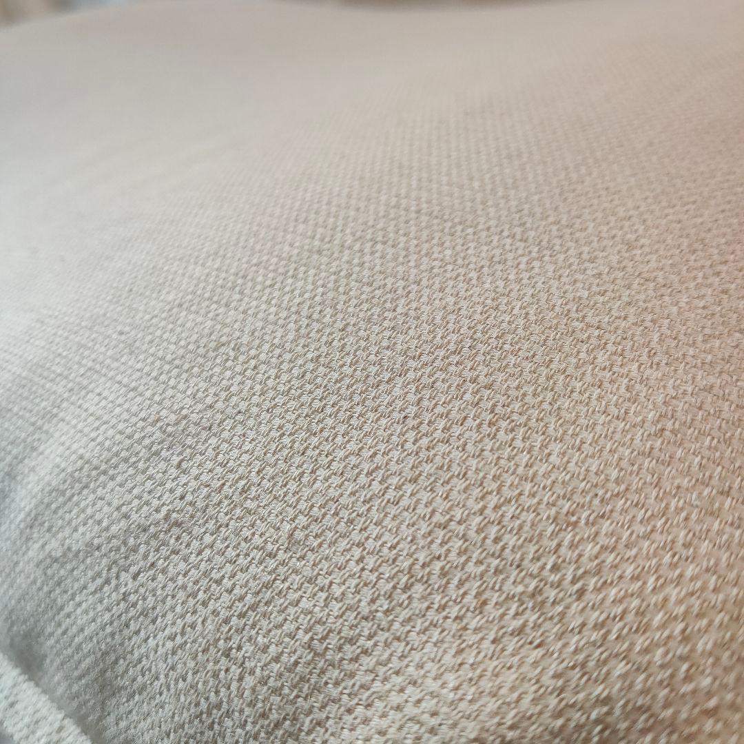 美品✨無印良品 ハイバックリクライニングソファ用オットマン アイボリー 麻混