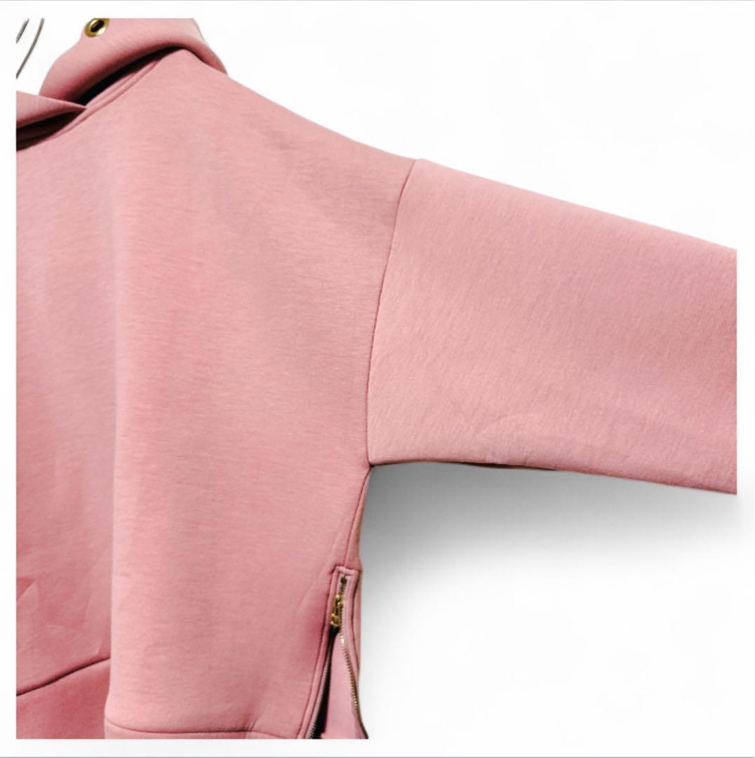 入手困難✨新品【ダムフランク】 ボンディングフーディ F くすみピンク パーカー