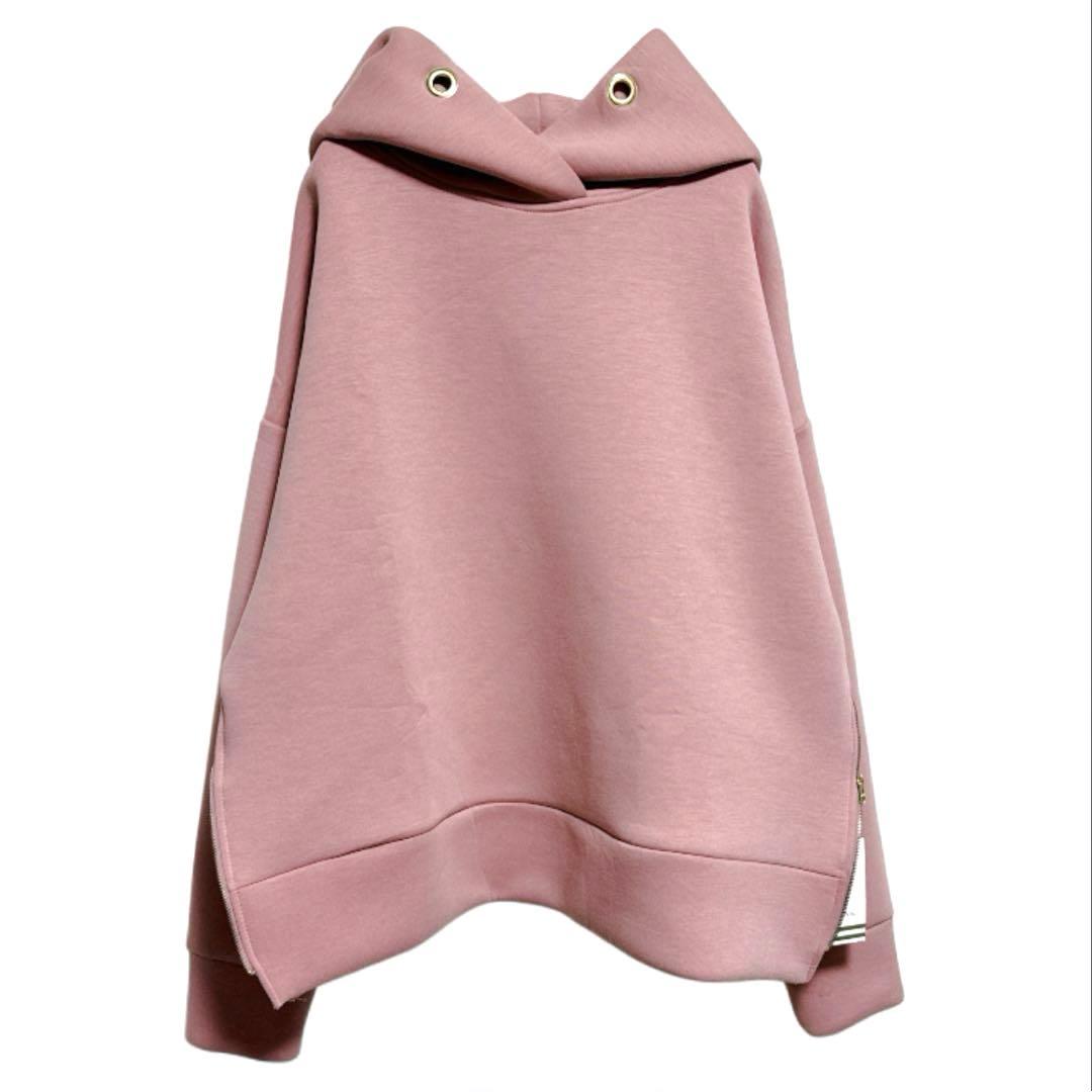 入手困難✨新品【ダムフランク】 ボンディングフーディ F くすみピンク パーカー