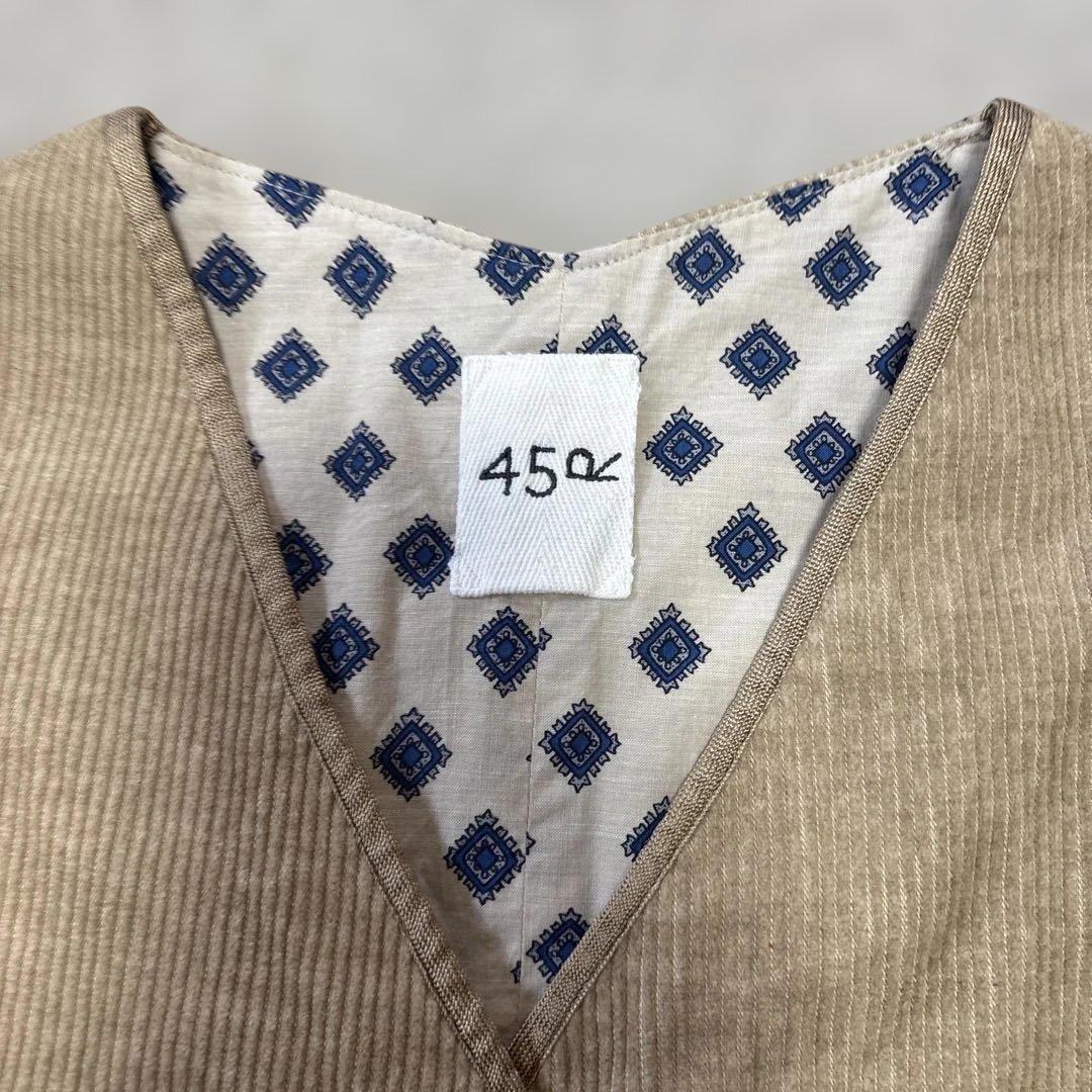 コーデュロイ ベージュ ベスト 45