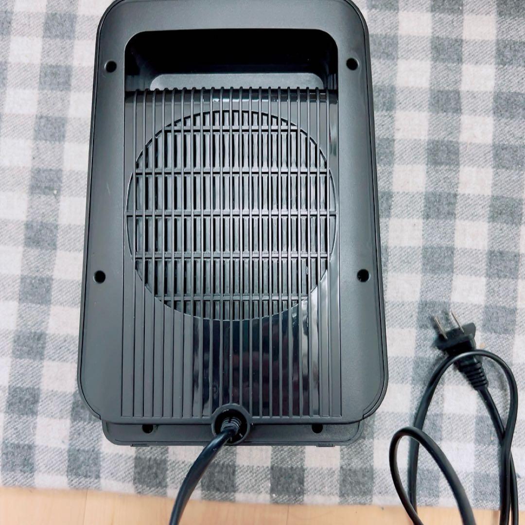 セラミックファンヒーター 足元 暖房 電気ストーブ　黒