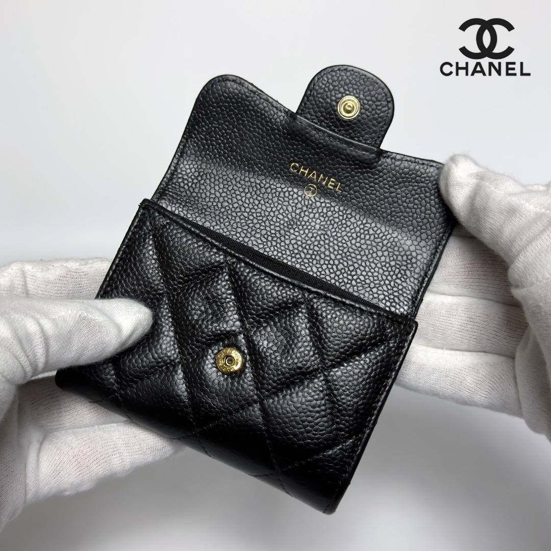 正規品　シャネル　マトラッセ　ゴールド金具　フラップパース　カードケース