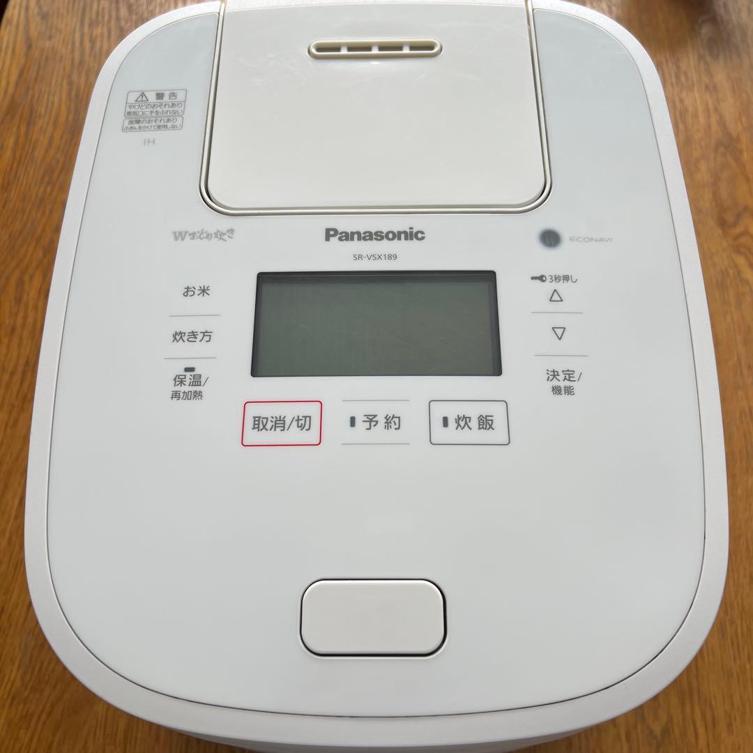 Panasonic 炊飯器 SR-VSX189 一升炊き　ホワイト