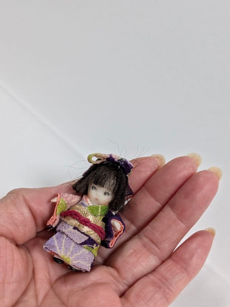 ちびくま工房　パティちゃん　古布を着る　4.5センチ