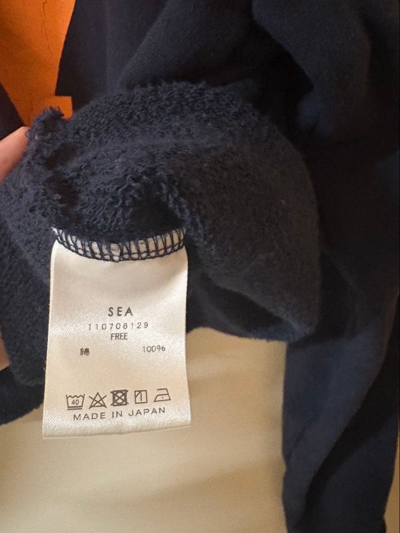 SEA 人気色!ネイビー フットボールプルオーバー完売品！