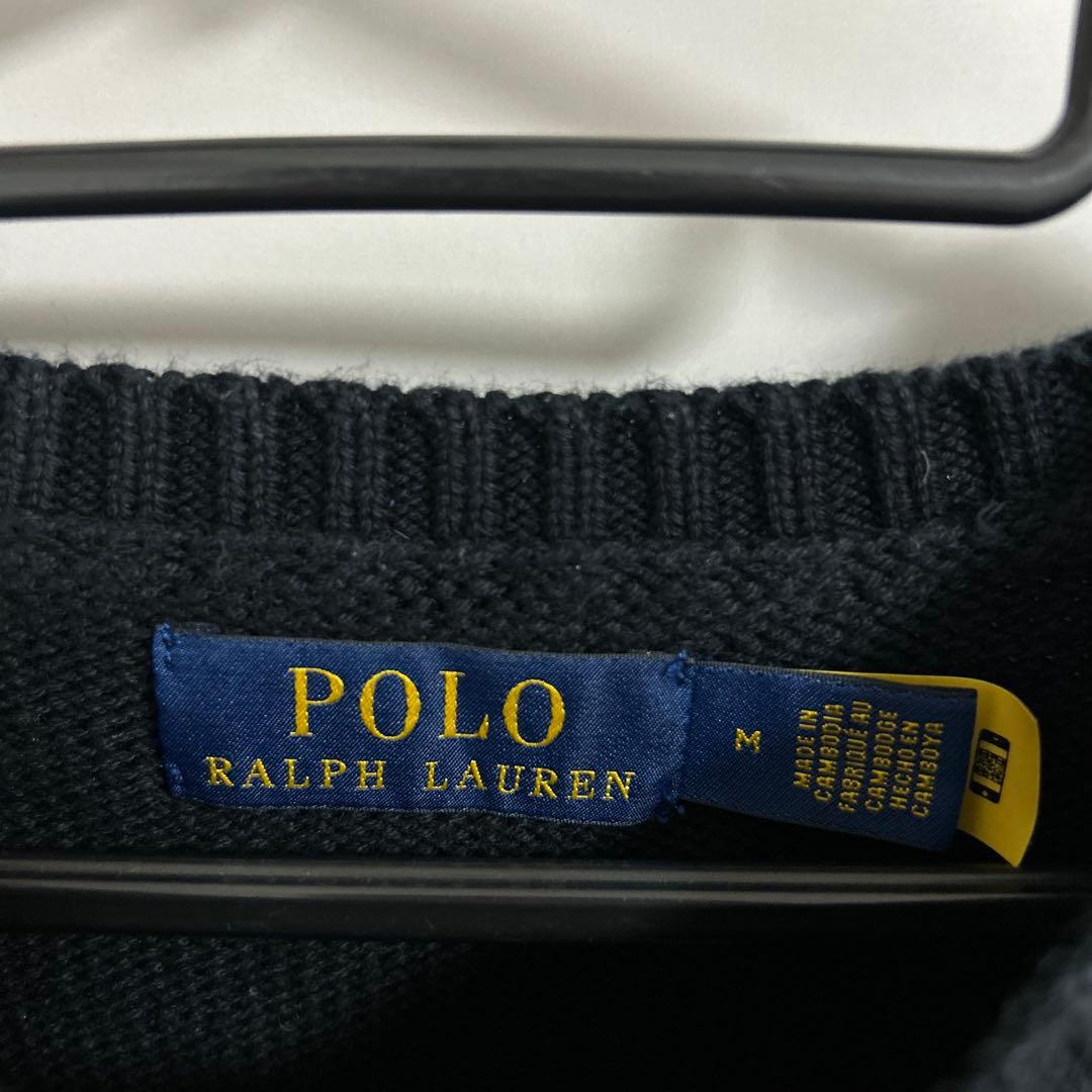 【美品】 POLO RALPH LAUREN ダークブルー ニット