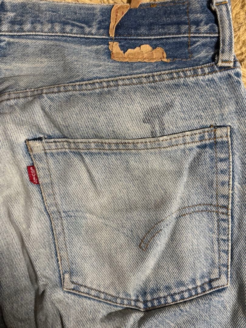 【超希少】Levi's 501 66後期 ハチマル最初期 刻印6 脇割り W35