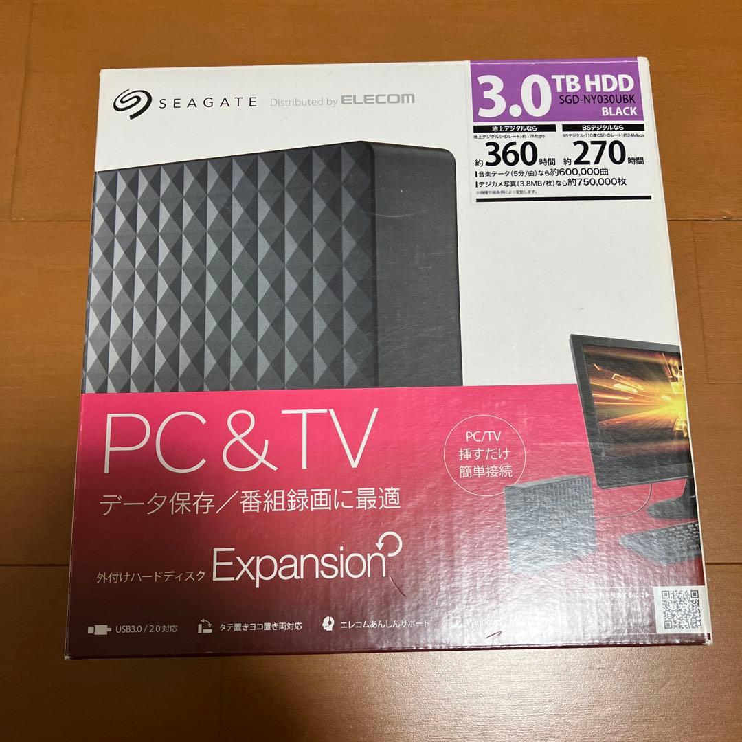 【新品】SEAGATE 3.0TB HDD SGD-NY030UBK ブラック