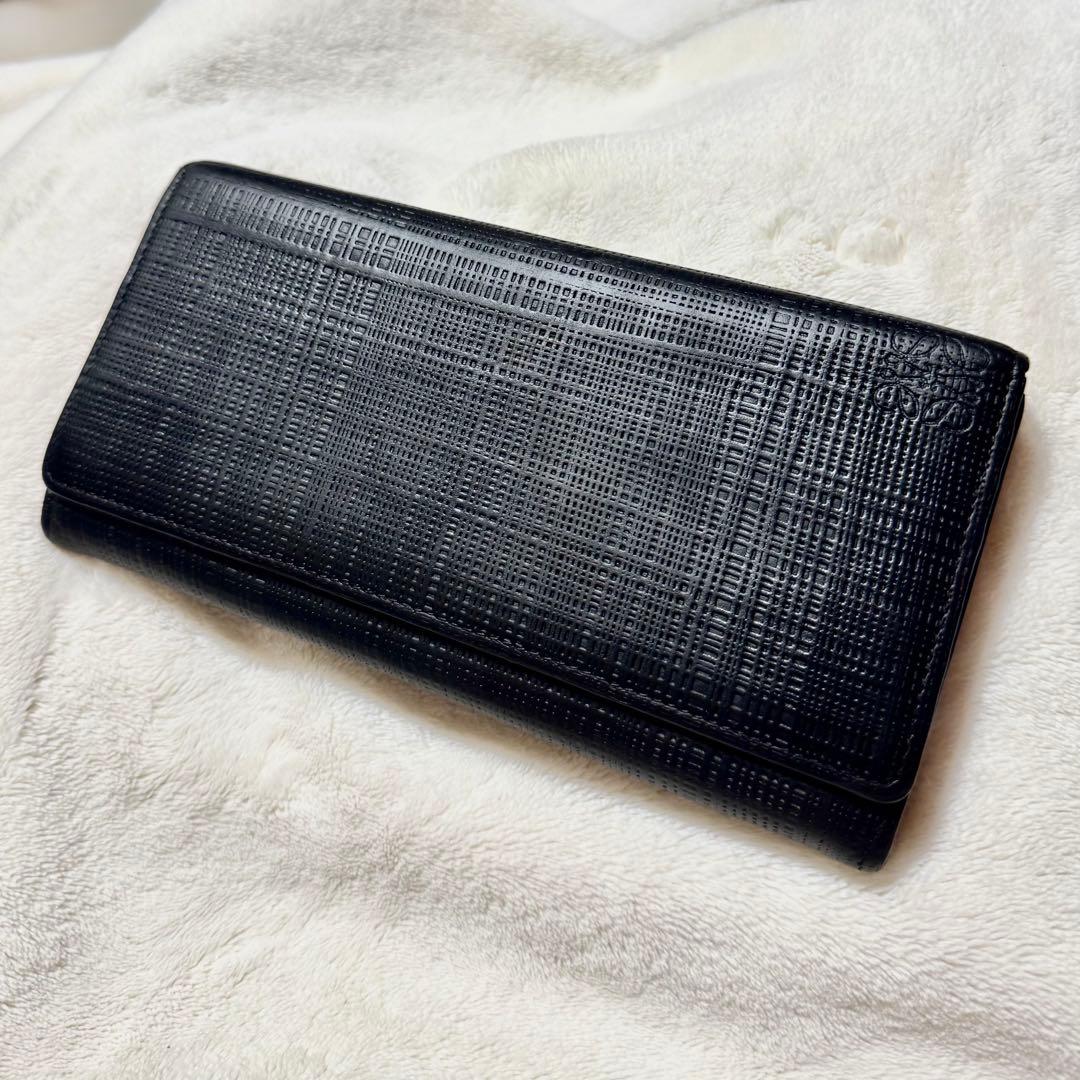 Loewe ロエベ　リネン　長財布