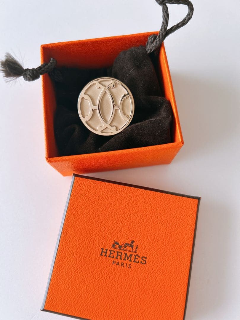 エルメス スカーフリング　リフト　パーマブラス　ゴールド