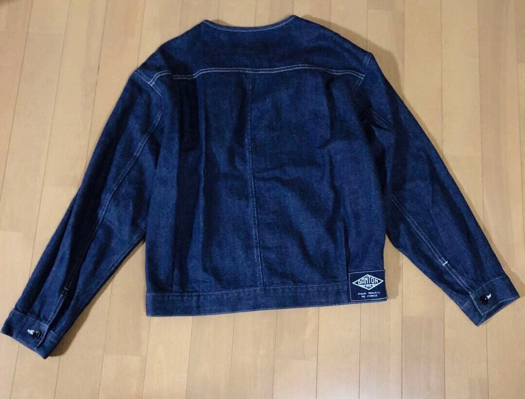 【DANTON】デニムノーカラージャケット