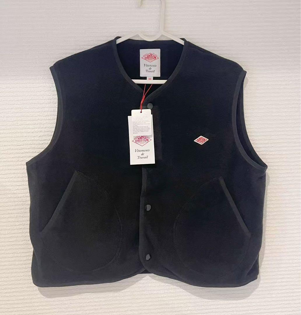 ◉新品DANTON/ダントンフリースノーカラーベスト（36）