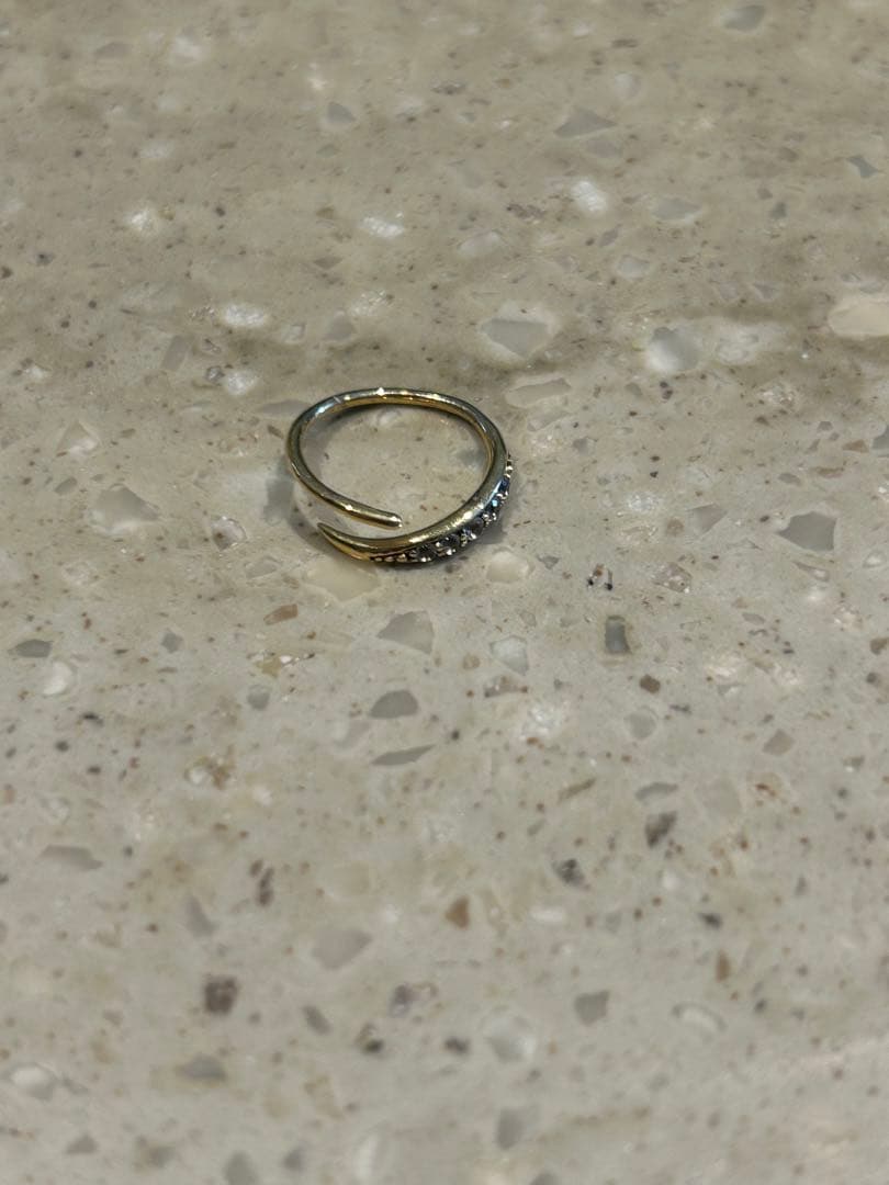 TOM WOODトムウッド ループ ピアス 片耳 ゴールド ストーン