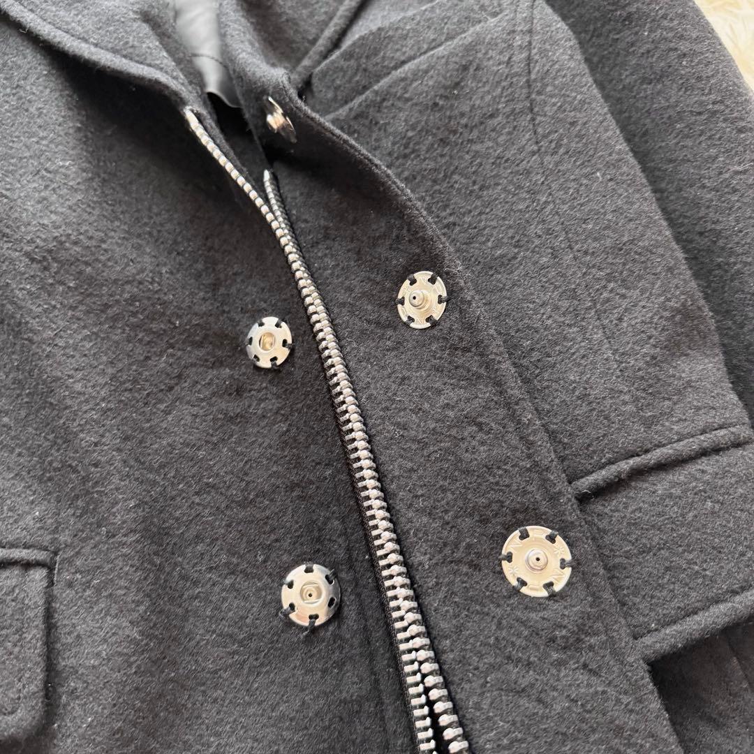 【トリココムデギャルソン】AD2004 ジャケット　黒　インサイドアウト　縮絨