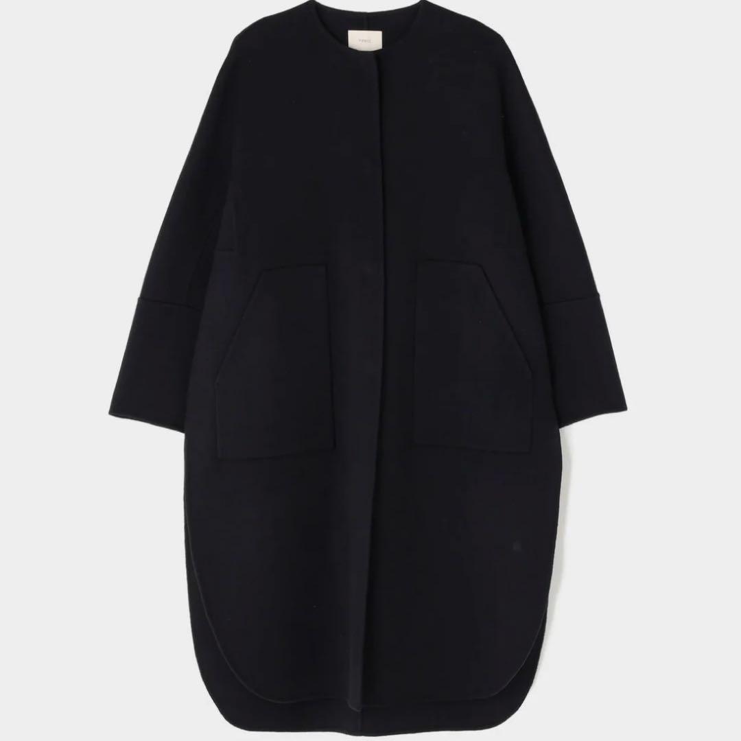 LE PHIL ソフトウールリバーコート ルフィル　コート　ブラック