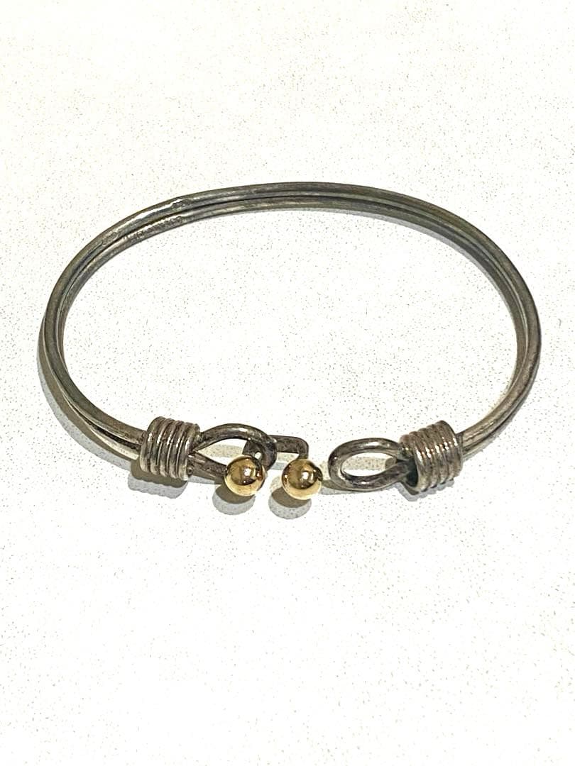 鑑定済 TIFFANY ティファニー ダブルループバングル