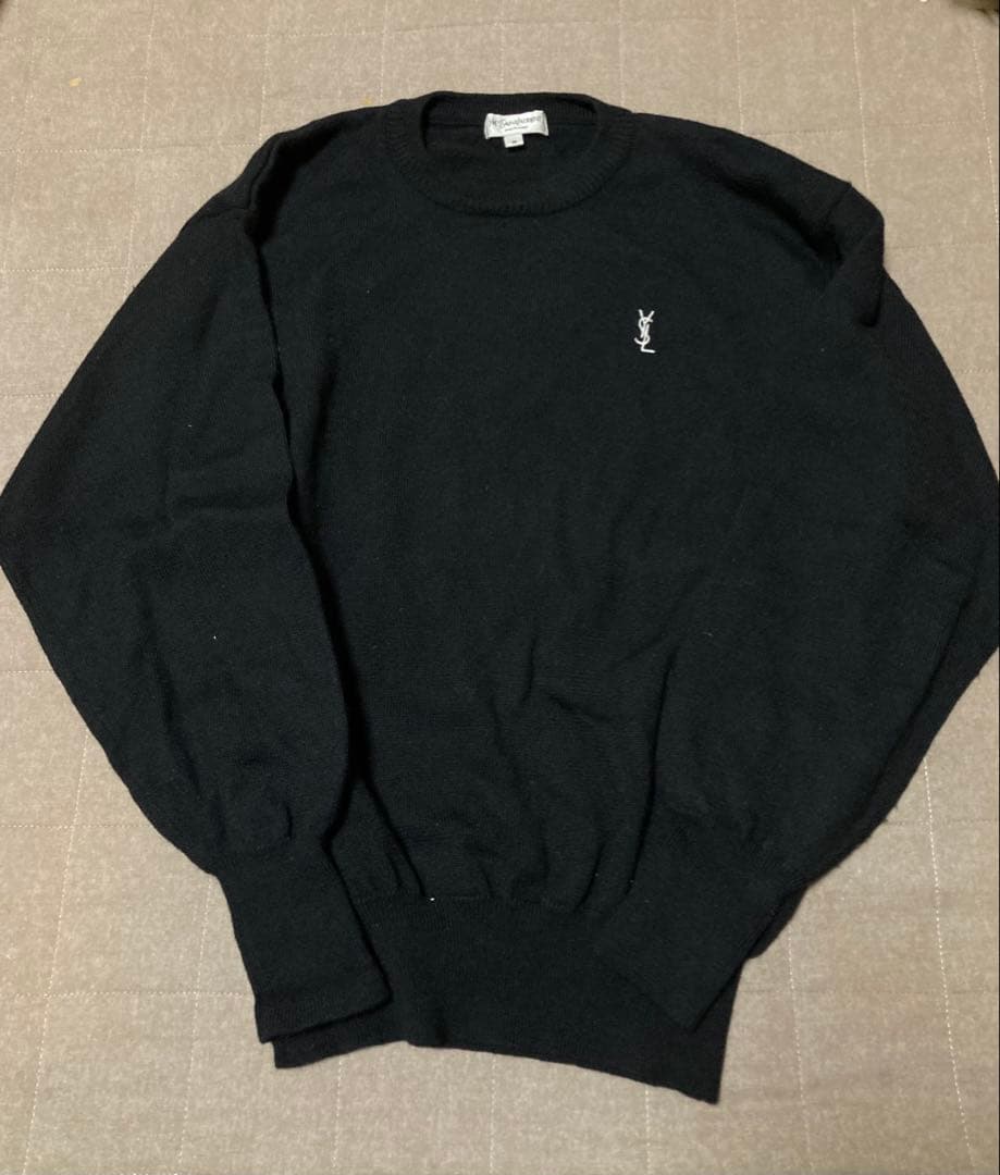 90s YSL Yves Saint Laurent ニット Y2K ブラック