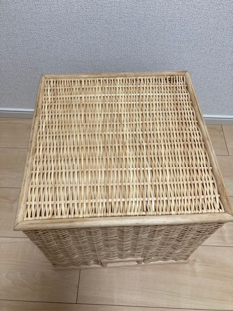 【廃盤品】無印良品　重なるラタンバスケット　シリーズ　ブリ材角型バスケット特大