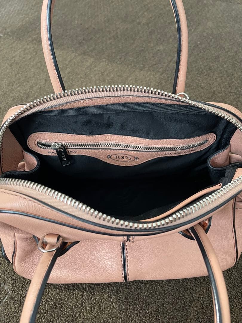 未使用美品！TOD'Sハンドバッグ ショルダー ピンクベージュ