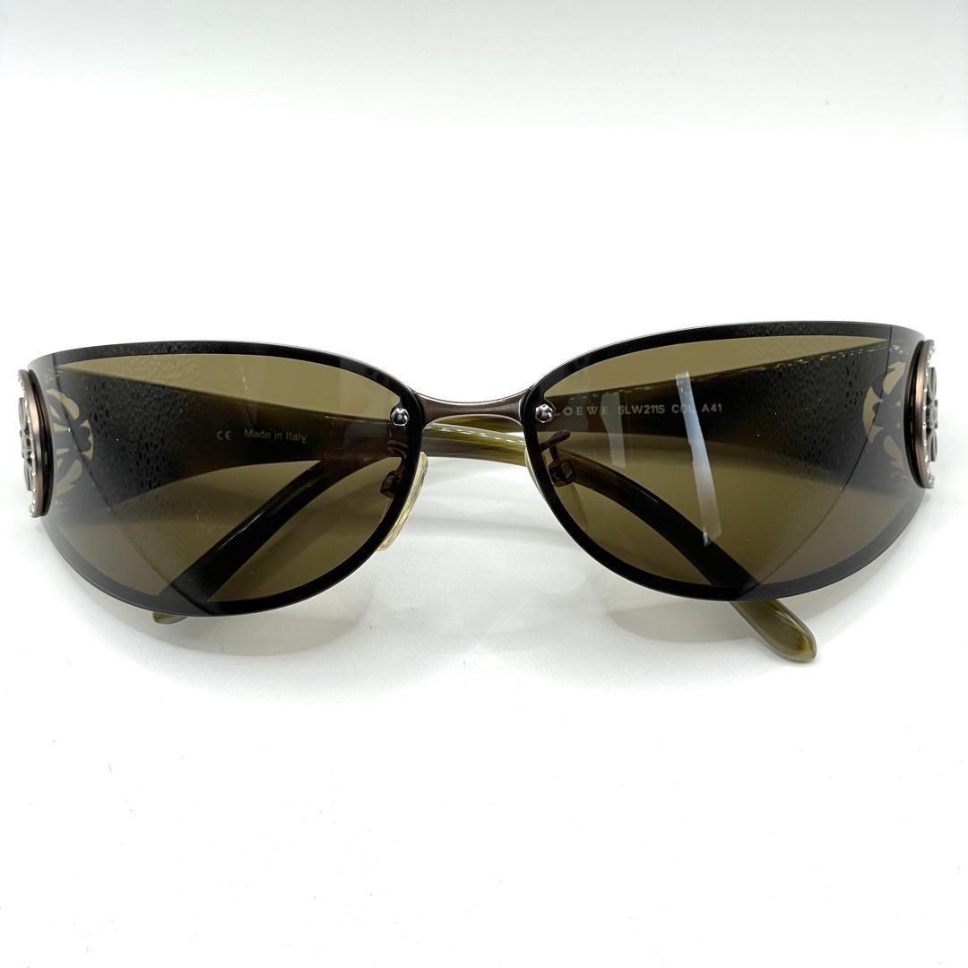 【訳アリ】LOEWE ロエベ アナグラム ラインストーン サングラス