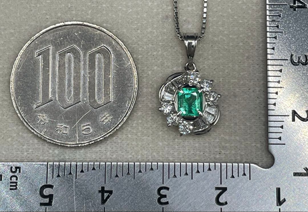 専用JA74★高級 エメラルド0.43ct ダイヤ プラチナ ヘッド 鑑付