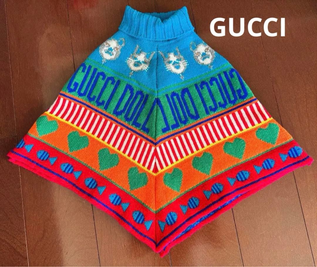 ち*こ様 GUCCI ウール100％ケープコート