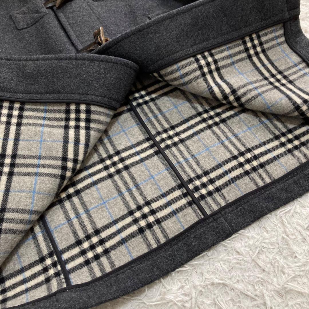15951✨美品✨バーバリーロンドン ダッフルコート ブルーノバチェック グレー