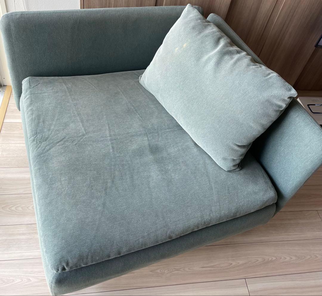 （祝日値下）ソーデルハムン　コーナーソファー　ターコイズ色