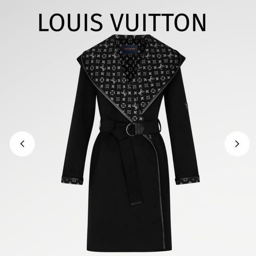 LOUIS VUITTON フーデッドラップコート　現行モデル