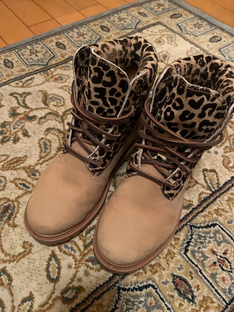 Timberland プレミアム 6インチ ブーツ レディース　ヒョウ柄