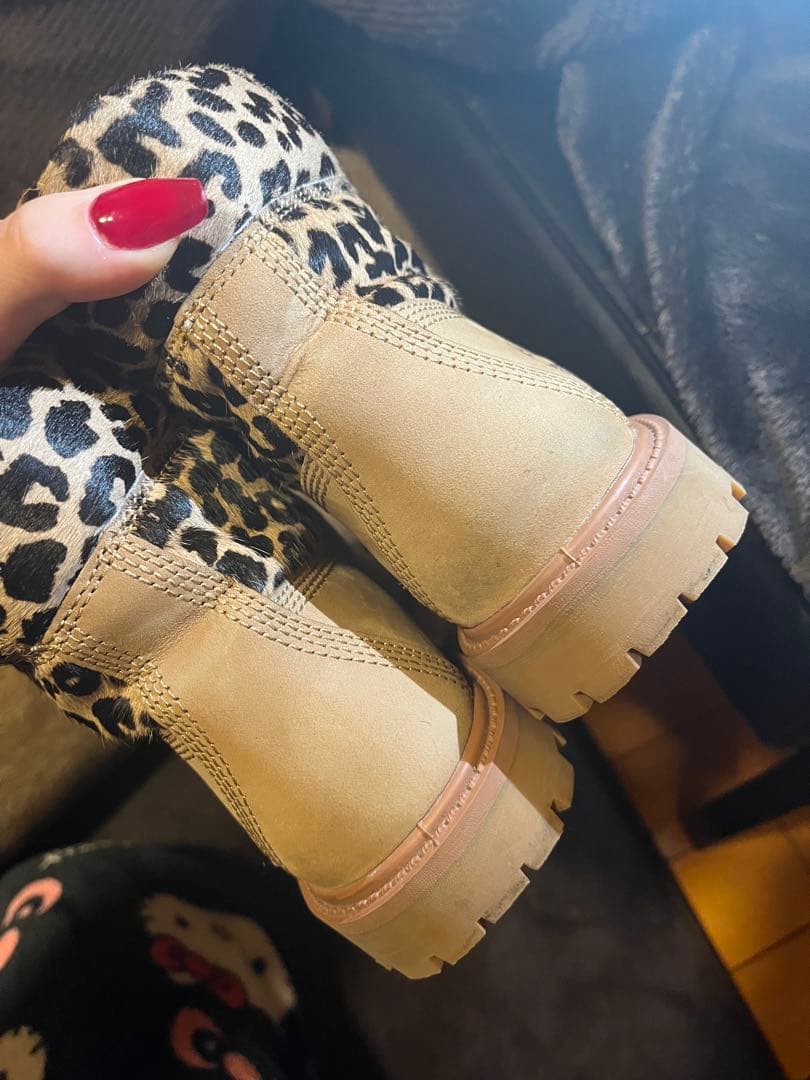 Timberland プレミアム 6インチ ブーツ レディース　ヒョウ柄