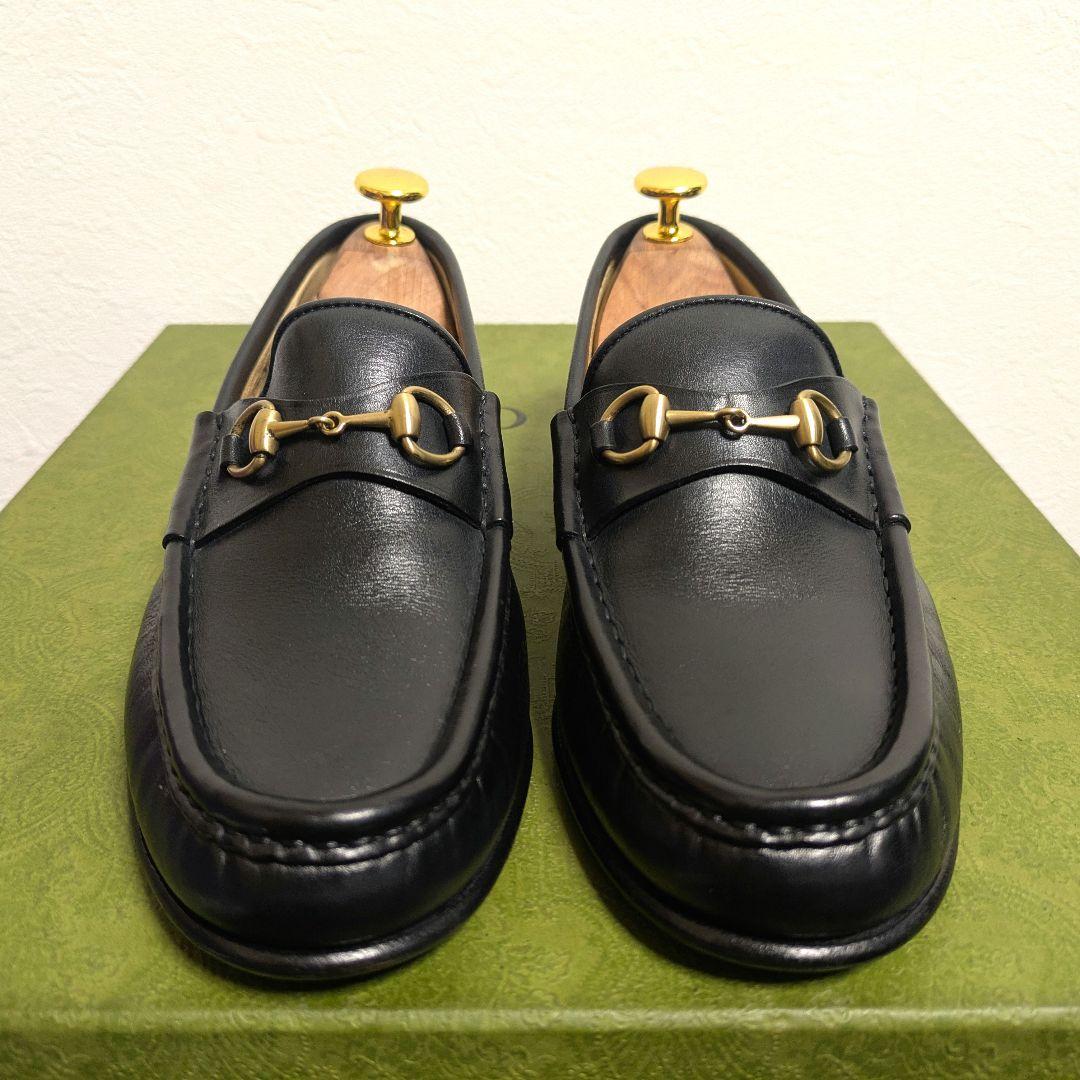 美品　GUCCI　ホースビットローファー　ヴィンテージ　黒　金　37 1/2C