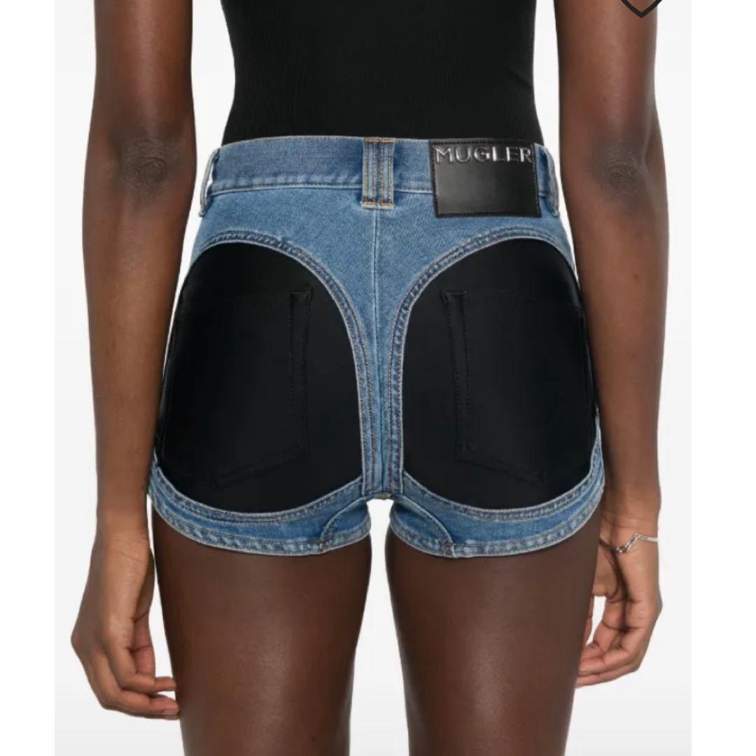 MUGLER デニムショートパンツ
