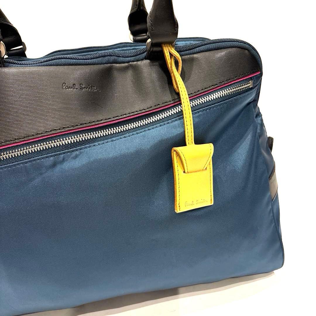 【美品】Paul Smith ナイロンボストンバッグ ネイビー A4可ACEコラ