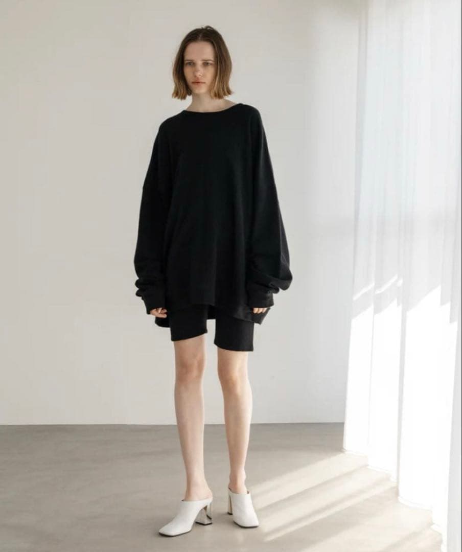 レッグウェア BIYOMA COTTON LINEN RIB SHORT LEGGINGS