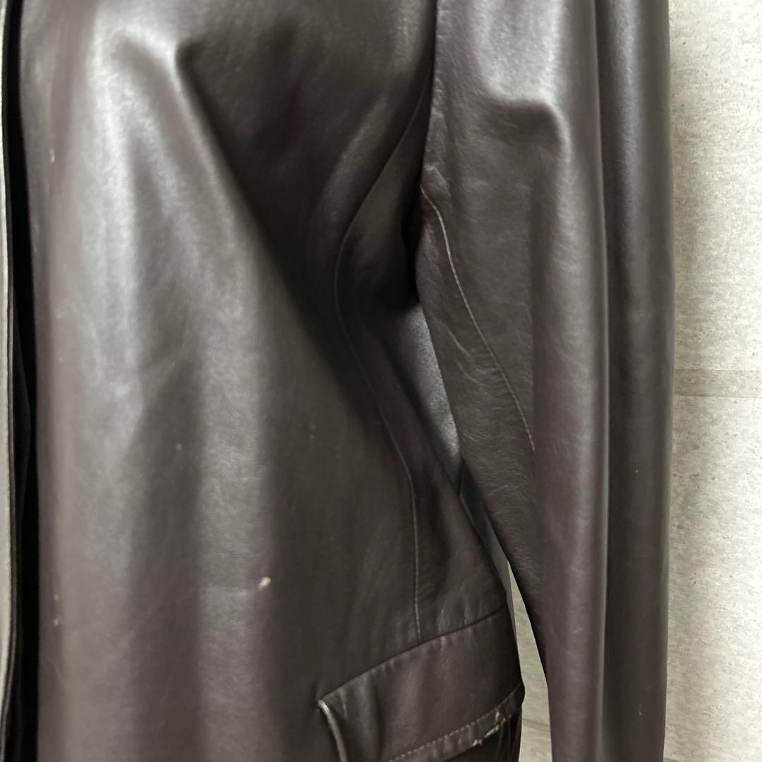 90s BALMAIN バルマン2WAY 羊革　ミンクファー　レザージャケット