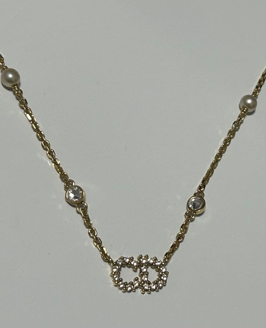 Christian Dior ネックレス パール クリスタル