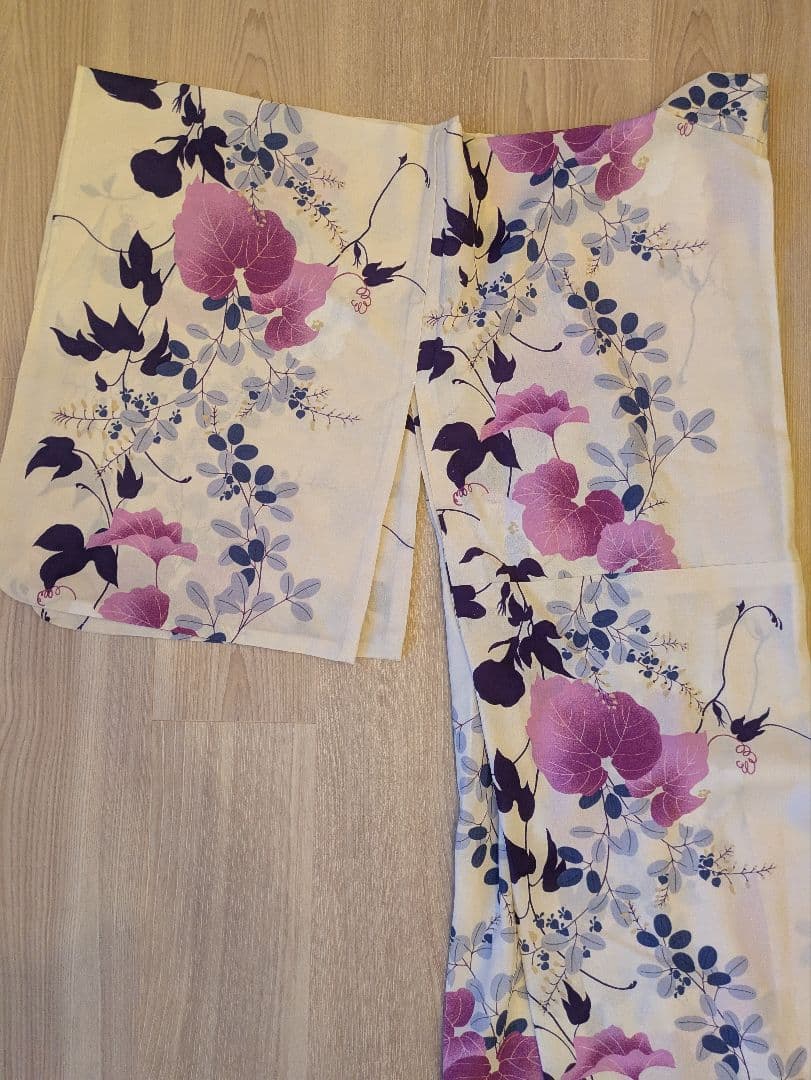 花柄 浴衣・帯セット　撫松庵