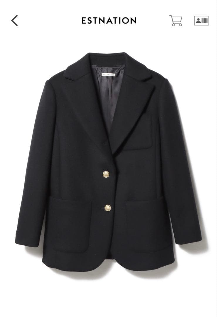 ESTNATION 濃紺ジャケットコート