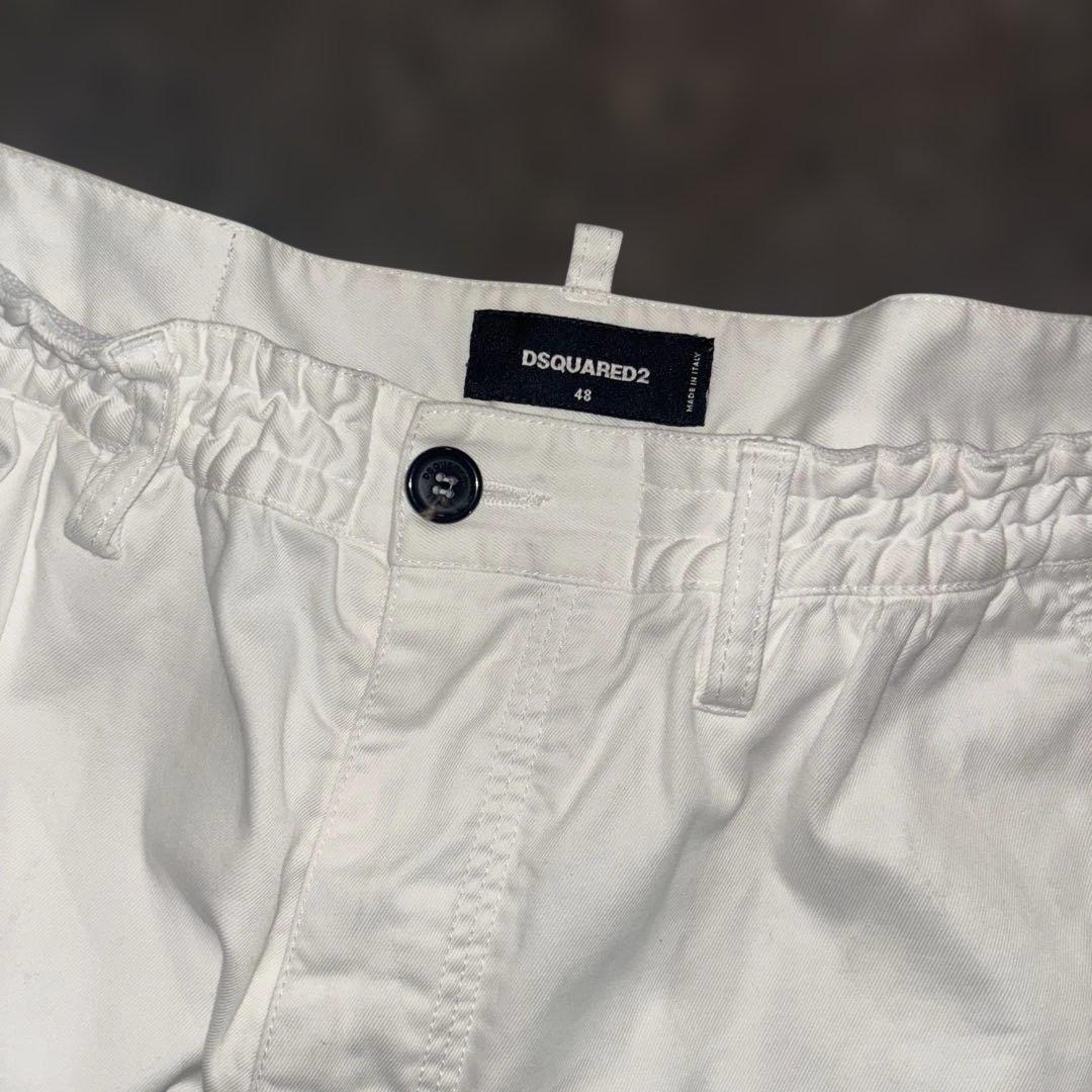 DSQUARED2 カーゴパンツ ホワイト 白 極太 ストリート