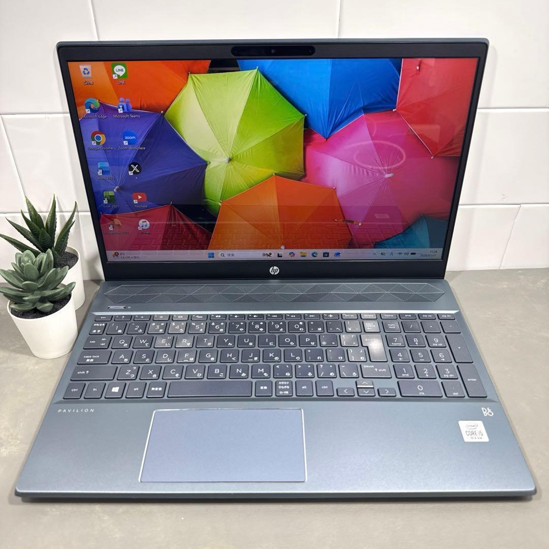 【極上品】HPフォグブルー☘10世代i5☘NVMe512+1TBバッテリ新品