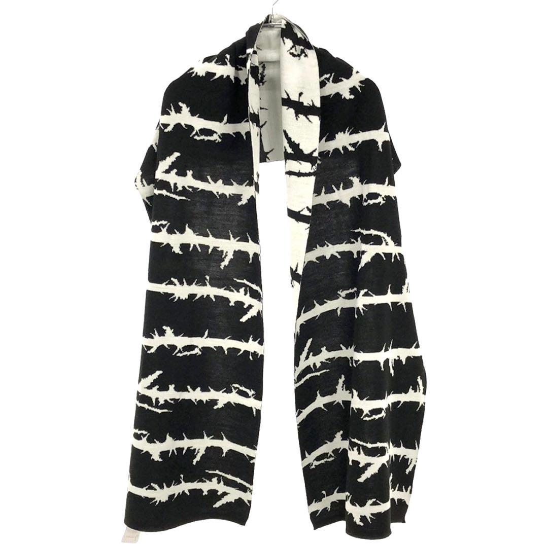 アンダーカバー イバラ ワイヤー柄 ジャガード ニット 大判 ストール マフラー