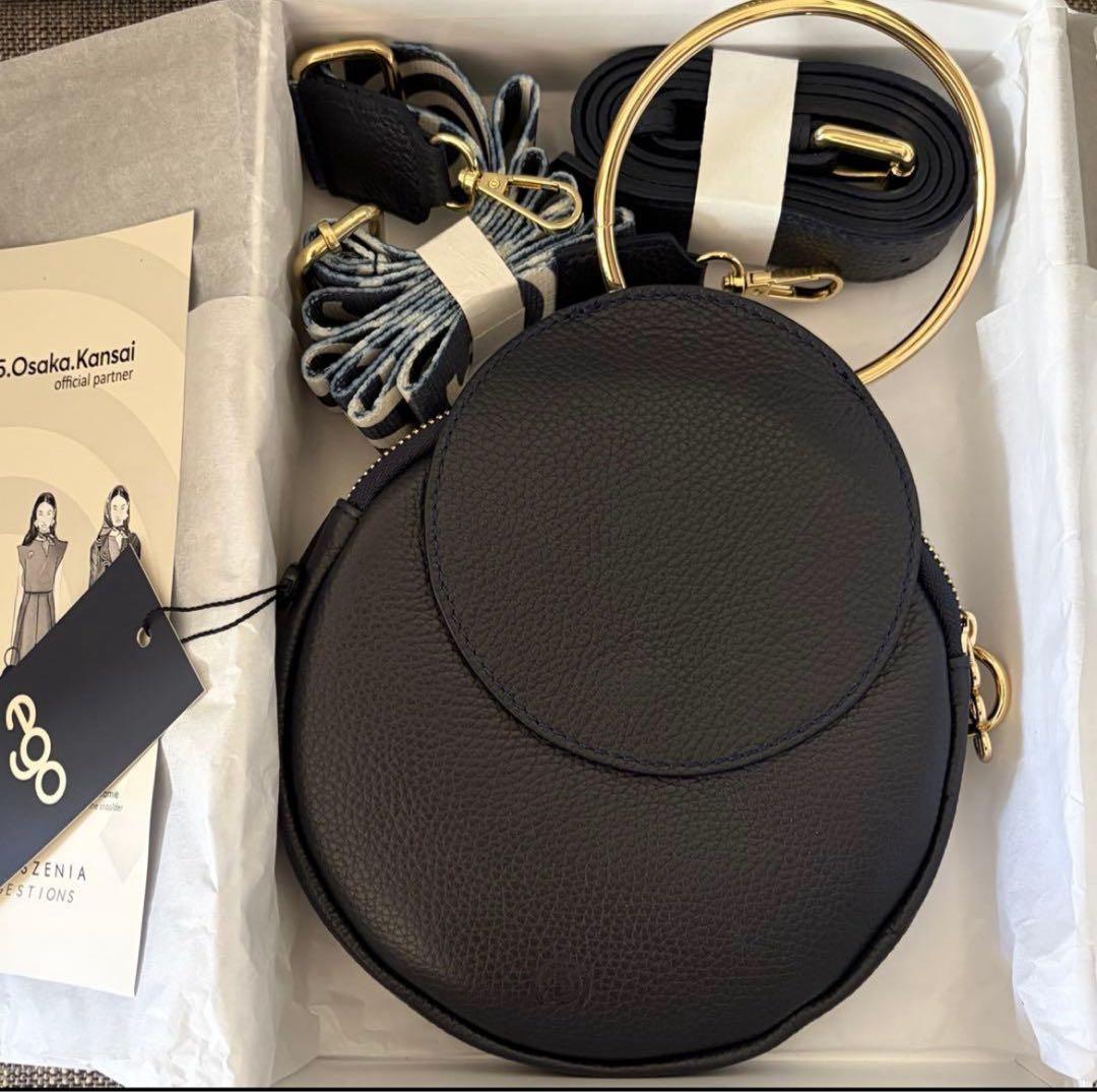 EGO OSAKA 万博　ポーランド　レザーバッグ　ネイビー